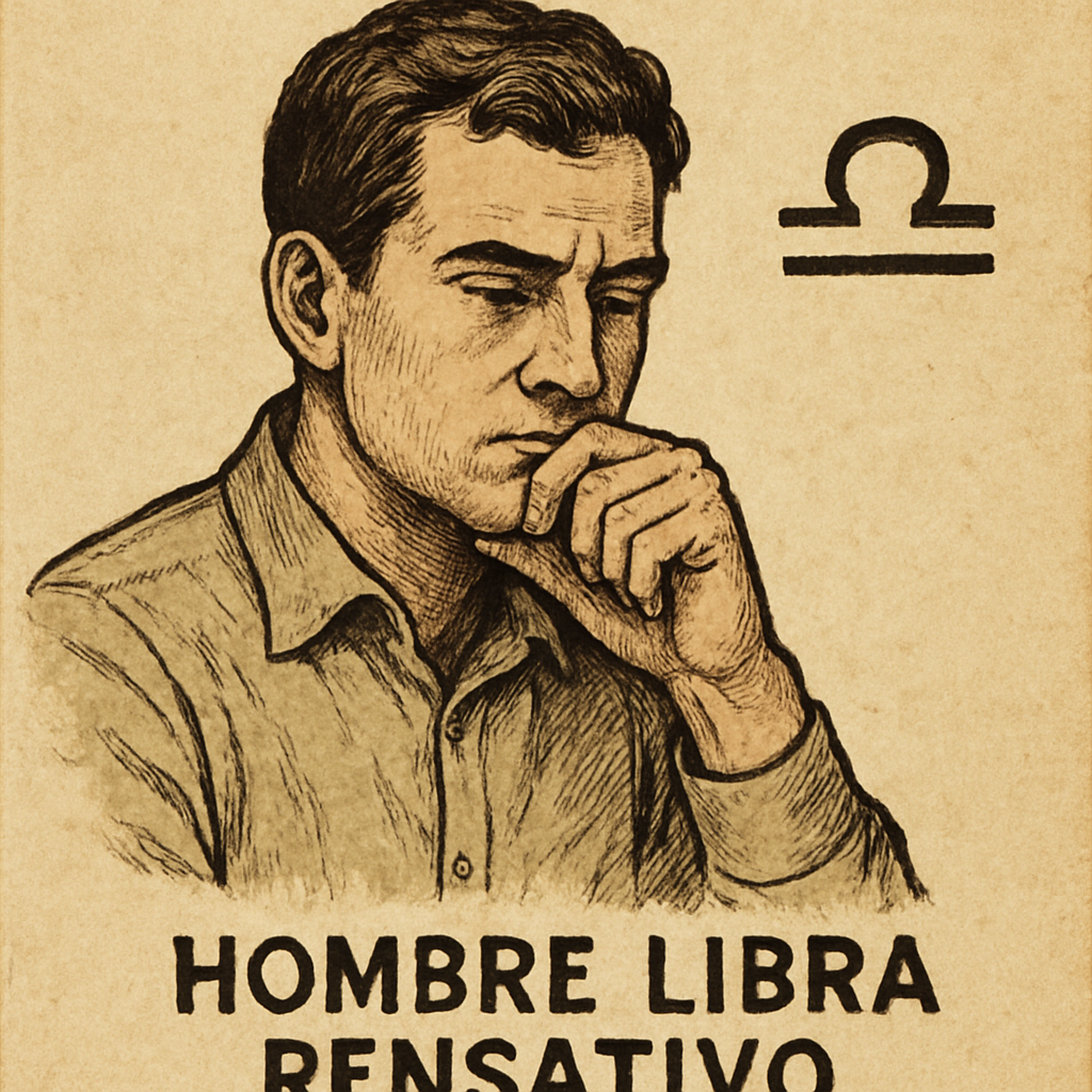 Hombre Libra Pensativo