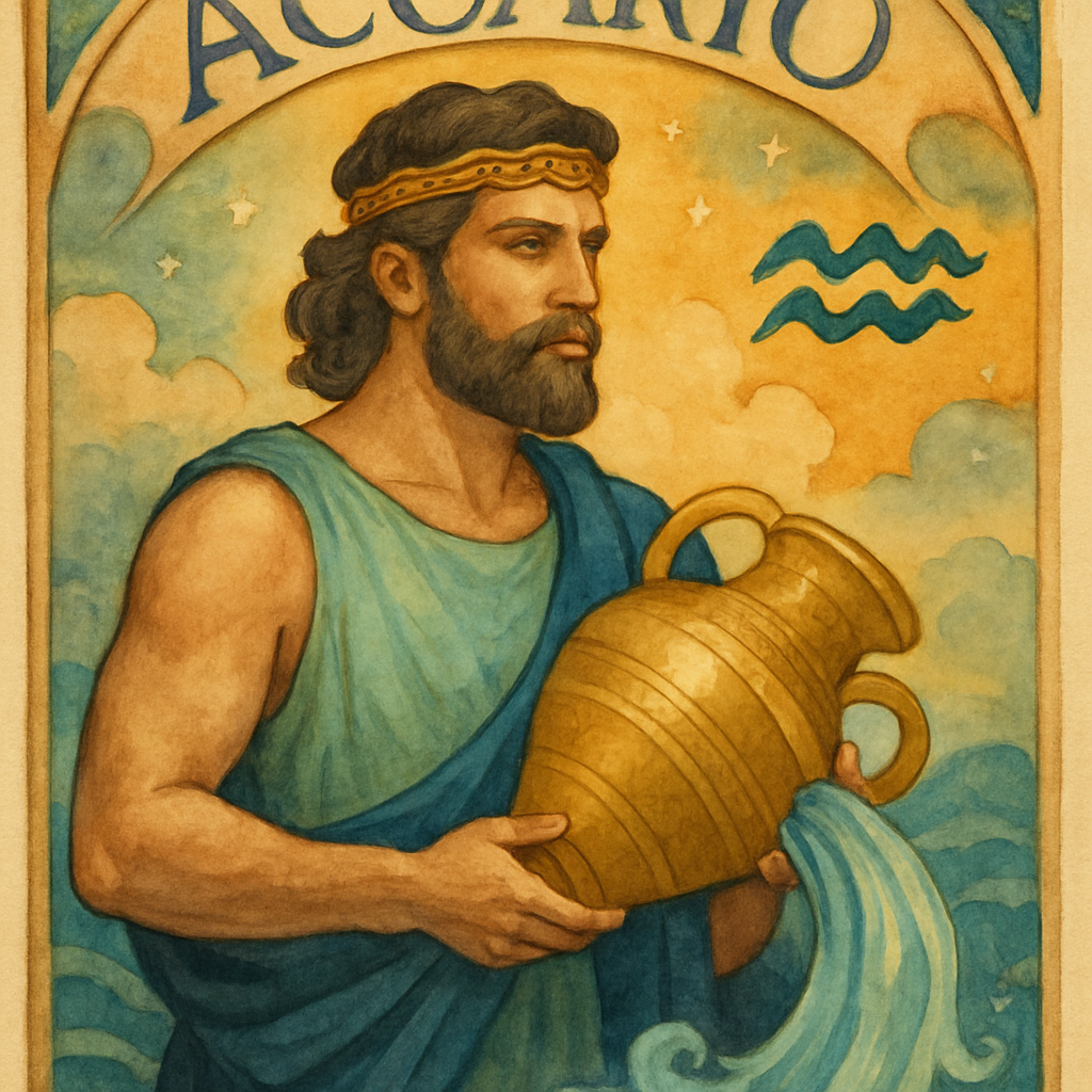 Hombre Acuario en un entorno inspirado
